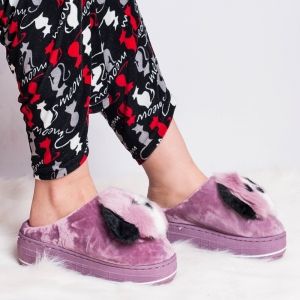 Домашни чехли в лилаво