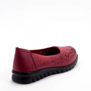 Дамски обувки в тъмно червено