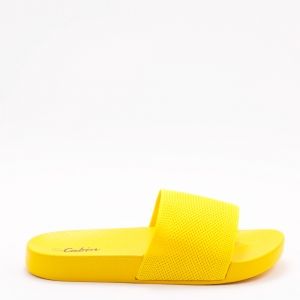 Дамски чехли в жълто