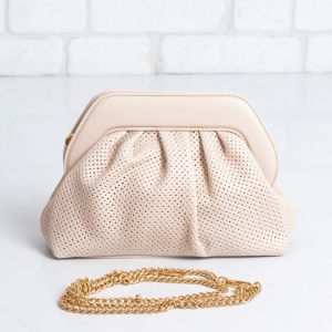 Дамска чанта, портмоне в бежово