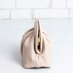 Дамска чанта, портмоне в бежово