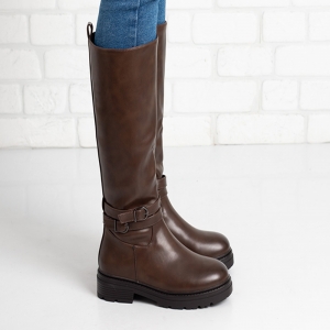 Дамски ботуши в кафяво