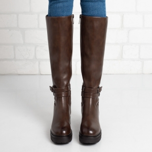 Дамски ботуши в кафяво