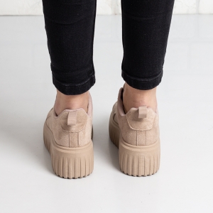 Дамски кецове в тъмно бежово