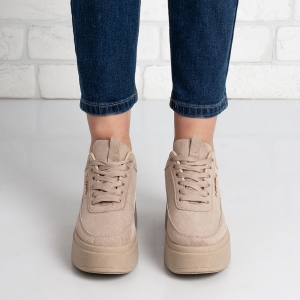 Дамски кецове в тъмно бежово