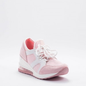 Дамски маратонки на платформа в розово