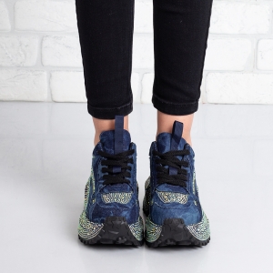 Дамски маратонки в син деним