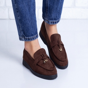 Дамски мокасини в кафяво