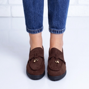 Дамски мокасини в кафяво