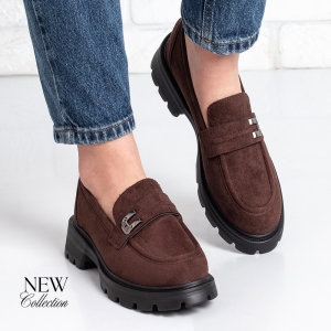 Дамски мокасини в кафяво