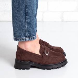 Дамски мокасини в кафяво