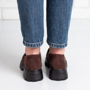 Дамски мокасини в кафяво