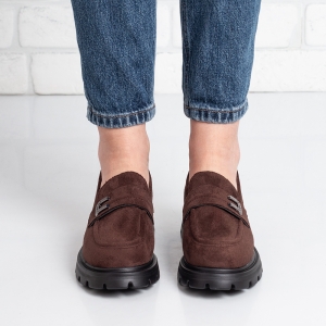 Дамски мокасини в кафяво