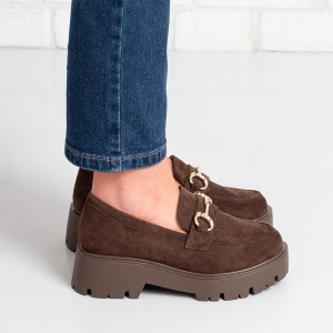 Дамски мокасини в кафяво