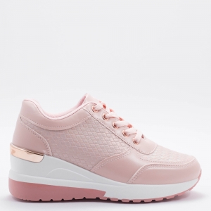 Дамски обувки на платформа в светло розово