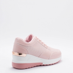 Дамски обувки на платформа в светло розово