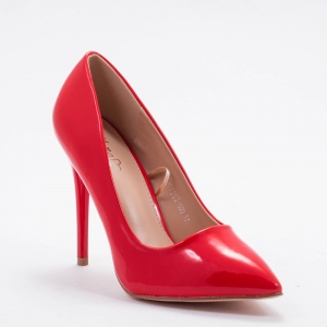 Дамски обувки на ток в червено