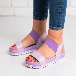 Дамски сандали в лилаво